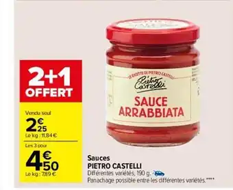 Carrefour Market Sauces pietro castelli offre