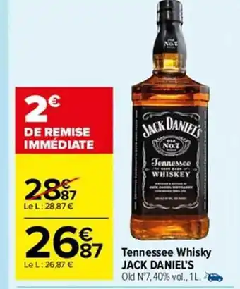 Carrefour Market Tennessee whisky jack daniel's offre