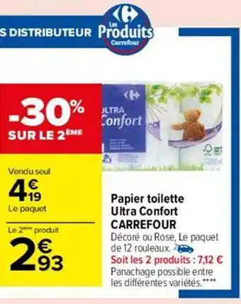Carrefour Market Papier toilette ultra confort carrefour offre