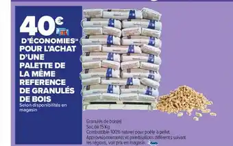Carrefour Market Palette de la même référence de granulés de bois offre