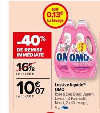 Carrefour Market Lessive liquide omo offre