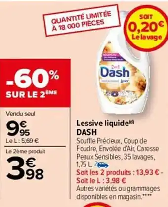 Carrefour Market Lessive liquide dash offre