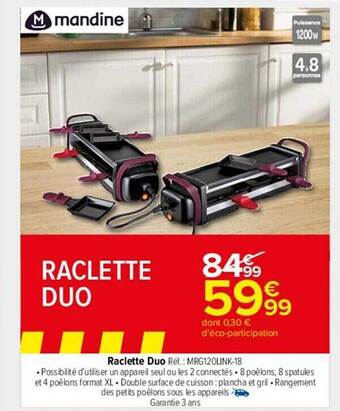 Carrefour Market Raclette duo offre