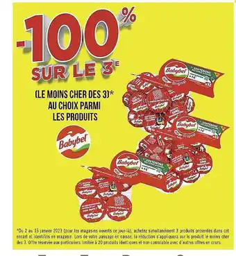 Casino Supermarchés Les produits babybel offre