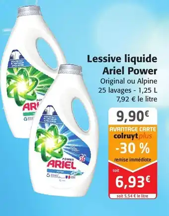 Colruyt Lessive liquide ariel power offre
