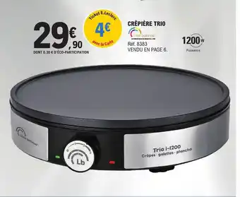 E.Leclerc Crêpière trio offre