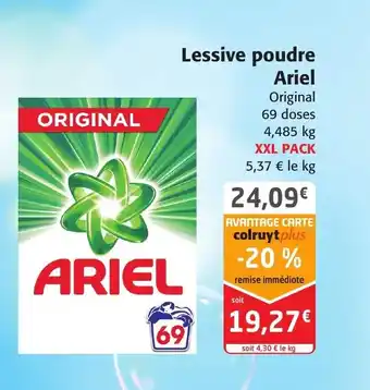 Colruyt Lessive poudre ARIEL offre