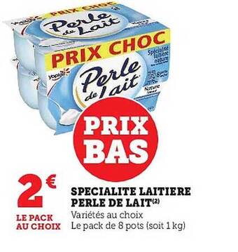 Spécialité laitière perle de lait