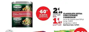 Hyper U Flageolets extra fins cuisinés cassegrain offre