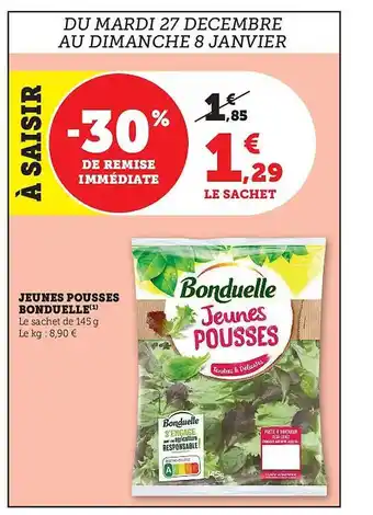 Hyper U Jeunes pousses bonduelle offre