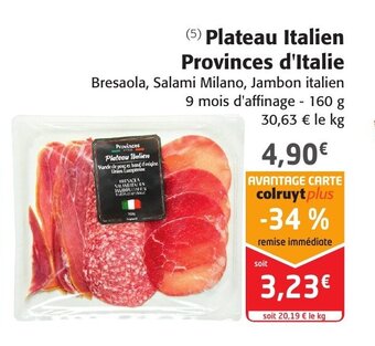 Colruyt Plateau italien provinces d'italie offre