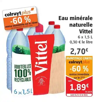 Colruyt Eau minérale naturelle VITTEL offre