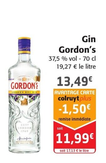 Colruyt Gin gordon's offre