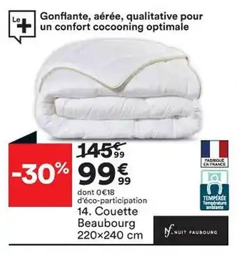 BUT Couette beaubourg 220 x 240 cm nf. nuit faubourg offre