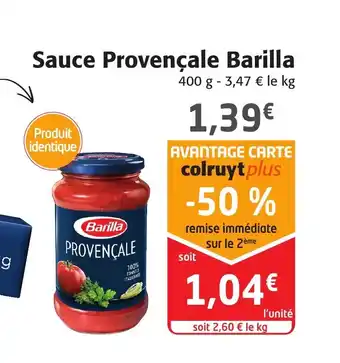 Colruyt Sauce provençale BARILLA offre
