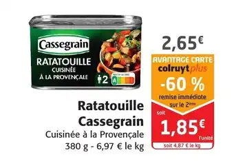 Colruyt Ratatouille CASSEGRAIN offre