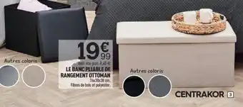 Centrakor Le Banc Pliable de Rangement Ottoman offre