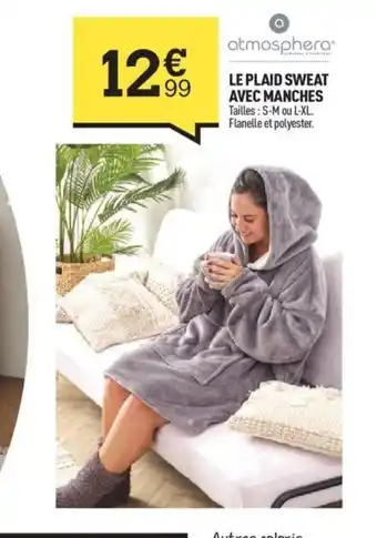 Centrakor Le Plaid Sweat Avec Manches offre
