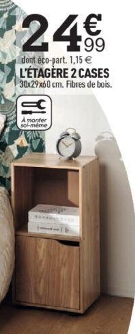 Centrakor l'Étagère 2 Cases offre