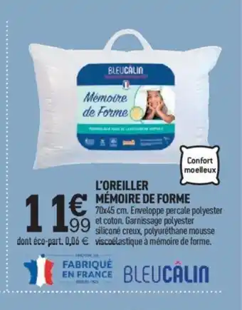 Centrakor l'Oreiller Memoire de Forme offre