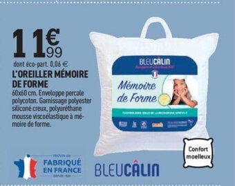 Centrakor l'Oreiller Memoire de Forme offre