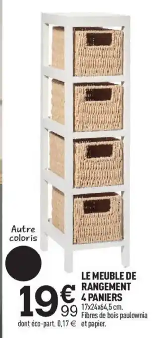 Centrakor Le Meuble de rangement 4 Paniers offre