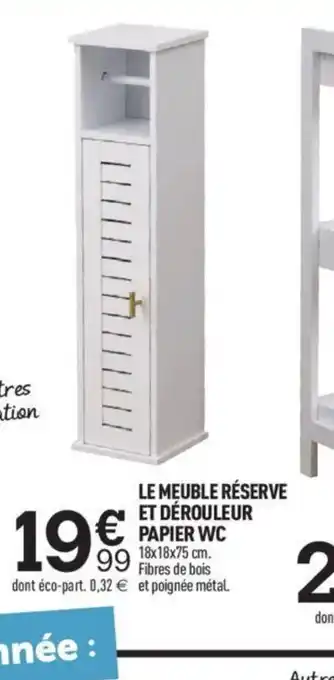 Le Meuble Reserve Et Derouleur Papier wc