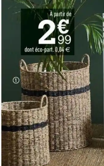 Centrakor Le Panier rectangulaire Ou Rond offre