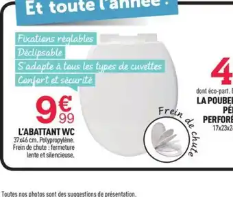 Centrakor l'Abattant Wc offre