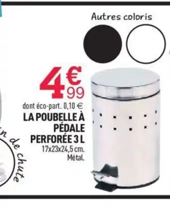 La Poubelle a Pedale Perforee 3L