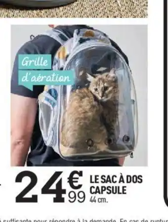 Centrakor Le sac a Dos Capsule offre