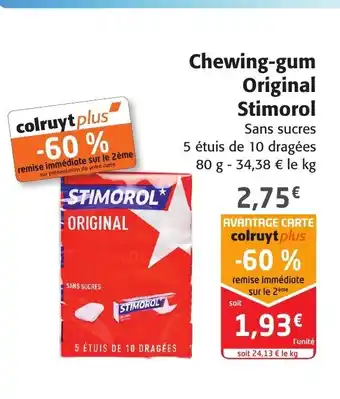 Colruyt Chewing-Gum Original Stimorol offre