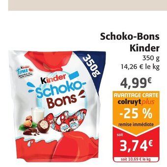 Colruyt Schoko-Bons kinder offre