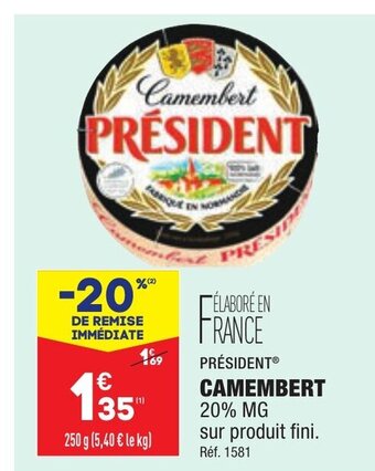 ALDI President Camembert offre