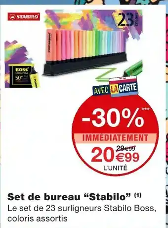 Monoprix Set de bureau Stabilo offre