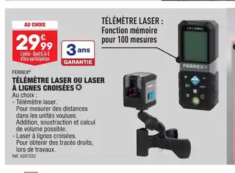 ALDI Telemetre Laser Ou Laser a Lignes Croisées offre