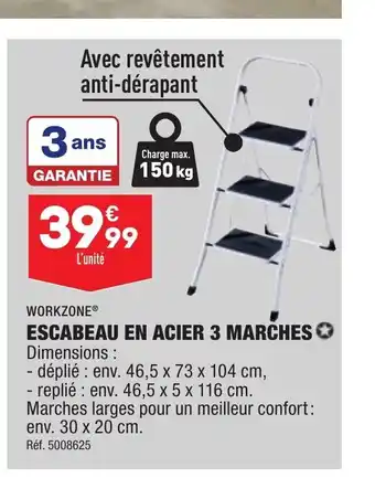 ALDI Escabeau En Acier 3 Marches offre