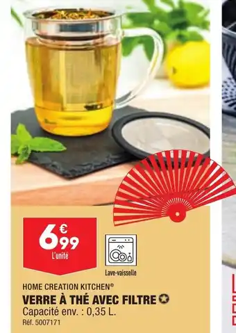 ALDI Verre a The Avec Filtre offre