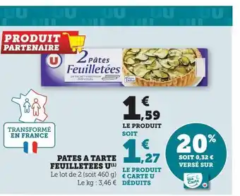 U Express Pate a tarte feuilletees u(1) offre