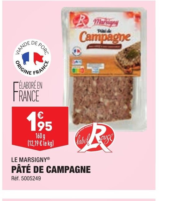 Promo Pate de Campagne chez ALDI