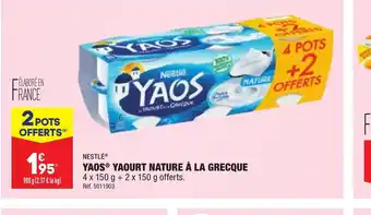 ALDI Yaos Yaourt Nature a La Grecque offre
