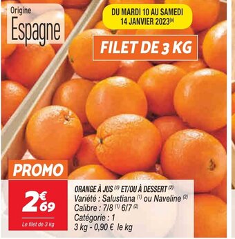 Netto Orange a Jus Et/Ou a Dessert offre