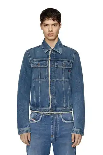 Veste trucker à la coupe slim effilochée