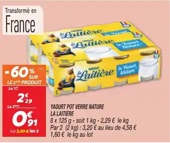 Netto Yaourt Pot Verre Nature La Laitière offre