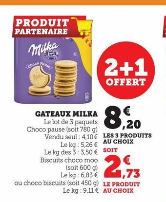 Hyper U Gateaux milka offre