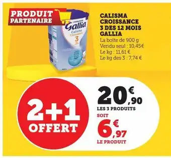 Hyper U Galisma croissance 3 des 12 mois gallia offre
