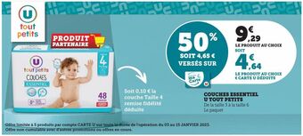 Hyper U Couches essentiel u tout petits offre