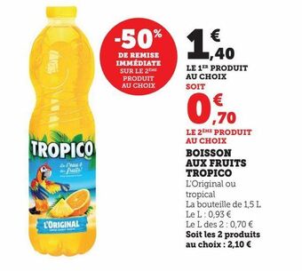 Hyper U Boisson aux fruits tropico offre