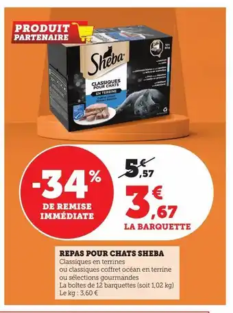 Repas pour chats sheba