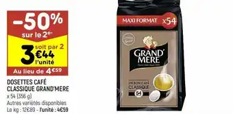 Leader Price Dosettes café classique grand'mère offre